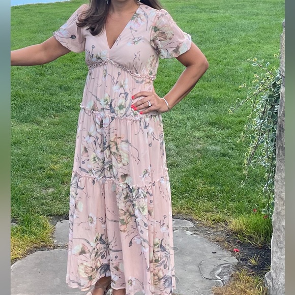 Baltic Born Floral Maxi Dress in Peach - Picture 6 of 8